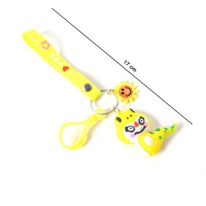 Cute Cartoon Dinosaur Style Keychain with Strap and Decorative Charm (1 Pc)