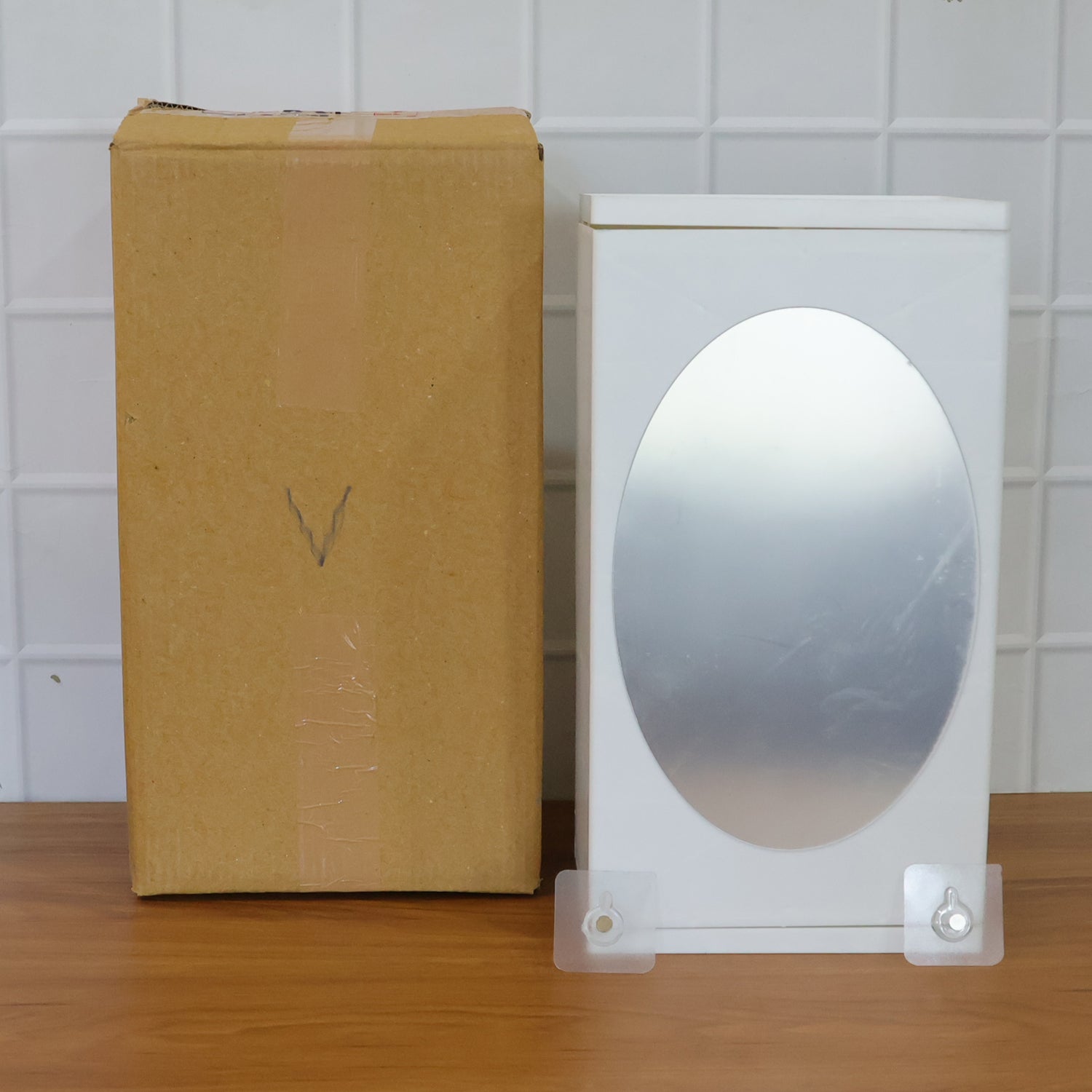 Wall Mounted Rotating Bathroom Mirror Cabinet (1 Pc, 22x42 Cm) - Image 8