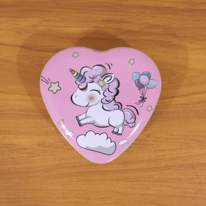 Heart Shaped Unicorn Printed Multipurpose Storage Box (1 Pc)