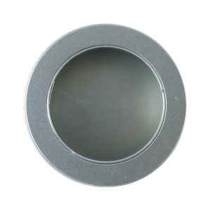 Round Metal Storage Tin Box with Transparent Window Lid (1 Pc, 9.5 x 9.5 Cm)