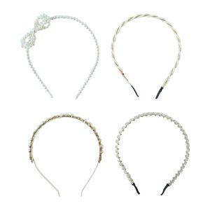 Premium Pearl & Beaded Designer Hair Band (1 Pc, Mix Design)