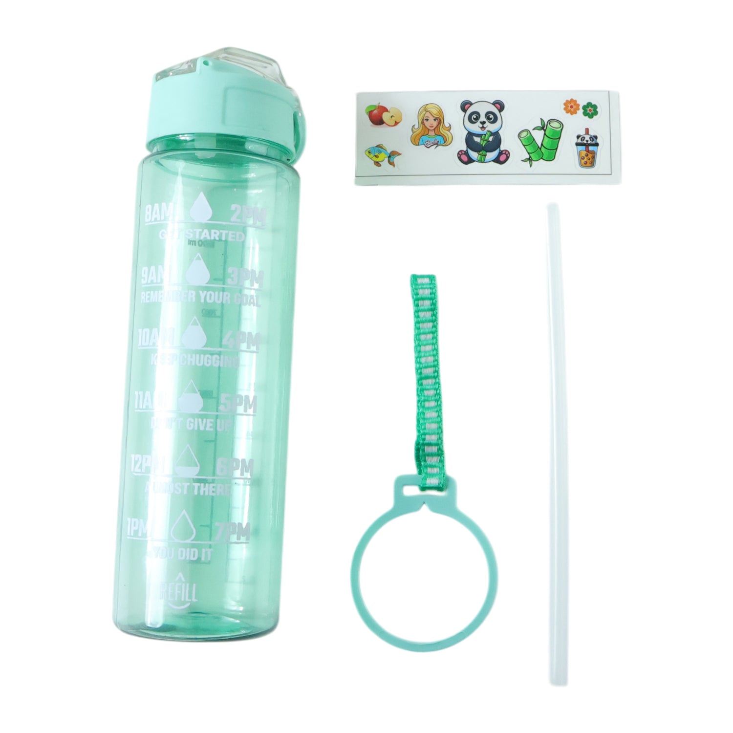 Motivational Water Bottle with Time Marker and Flip Top Lid (900 ML) - Image 5