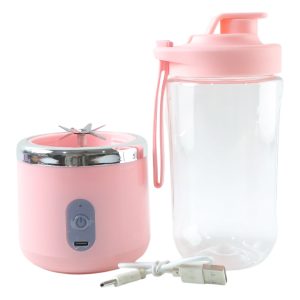 Portable USB Rechargeable Electric Mini Juicer Blender (1 Set, 400ML Capacity)