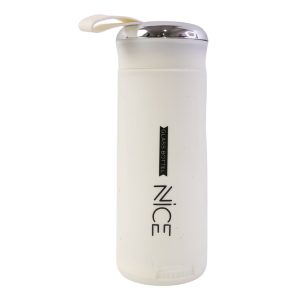 Premium White Glass Water Bottle (1 Pc ,400 ML)