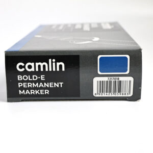 Camlin Bold-E Permanent Marker Blue Long-Lasting Refillable Marker Pack 10