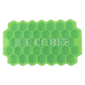Premium Honeycomb Silicone Ice Cube Tray with Lid (1 Pc)