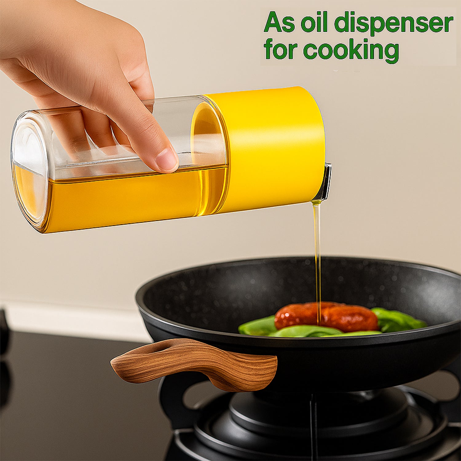 500 ml Automatic Oil Dispenser Bottle with One-Touch Controlled Pour Spout (1 Pc)