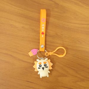 Cute Cartoon Animal Ice Cream Strap Keychain (1 Pc)