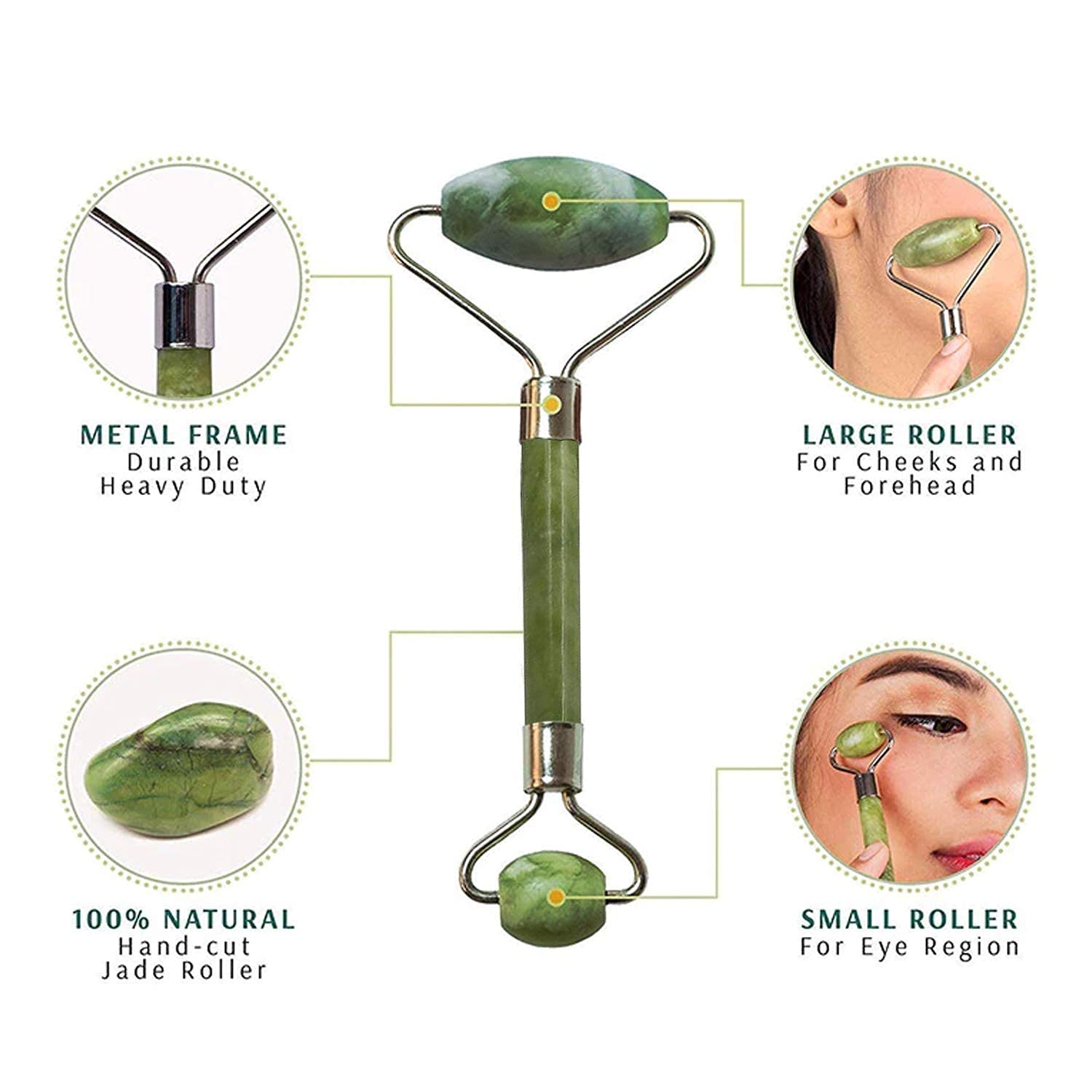 Facial Face Roller & Gua Sha Massage Set (1 Set) - Image 6