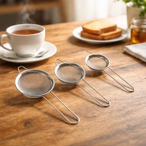Stainless Steel Tea Strainer 3 Piece Set