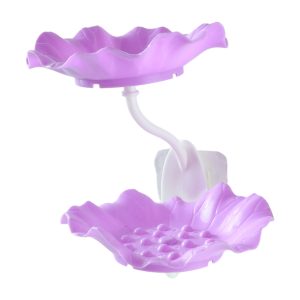 Wall Mounted Plastic 2 Layer Soap Dish Holder (1 Pc)