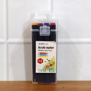 Acrylic Dual Tip Marker Watercolor Pen Set 12 Pc