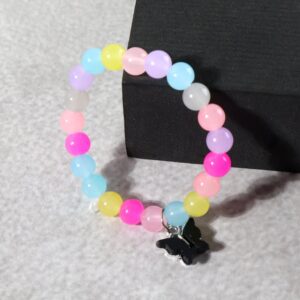 Premium Multicolor Pastel Bead Stretch Bracelet (1 Pc)