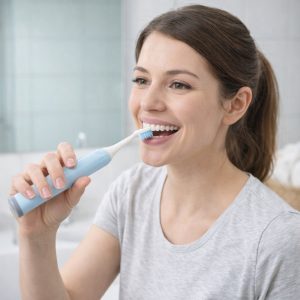 Electric Toothbrush With 4  Extra Head (1 Pc, Battery Included, Mix Color)