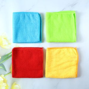 Microfiber Cleaning Cloths 4 Pc Set, Multipurpose Cleaning Towel Napkin