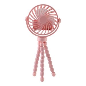 Portable Rechargeable LED Light Fan with Flexible Tripod Stand (1 Pc)