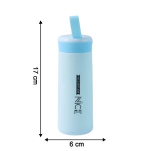 Plastic Water Bottle 400 ML Leak Proof Daily Use Bottle for Children Mix Color 1 Pc