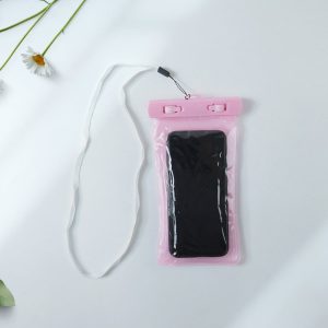 Pink Waterproof Phone Pouch Bag, Mobile cover (1 Pc)