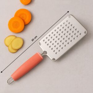 Supermom Stainless Steel Vegetable & Cheese Grater with Soft Grip Handle (1 Pc)