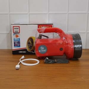 OMEGA 200W High Power LED Laser Torch Light with Side Emergency Light Panel (1 Pc)