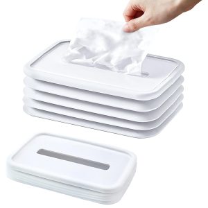 Simple Silicone Tissue Holder Cube / Cylinder Tissue Box for Bathroom, Office