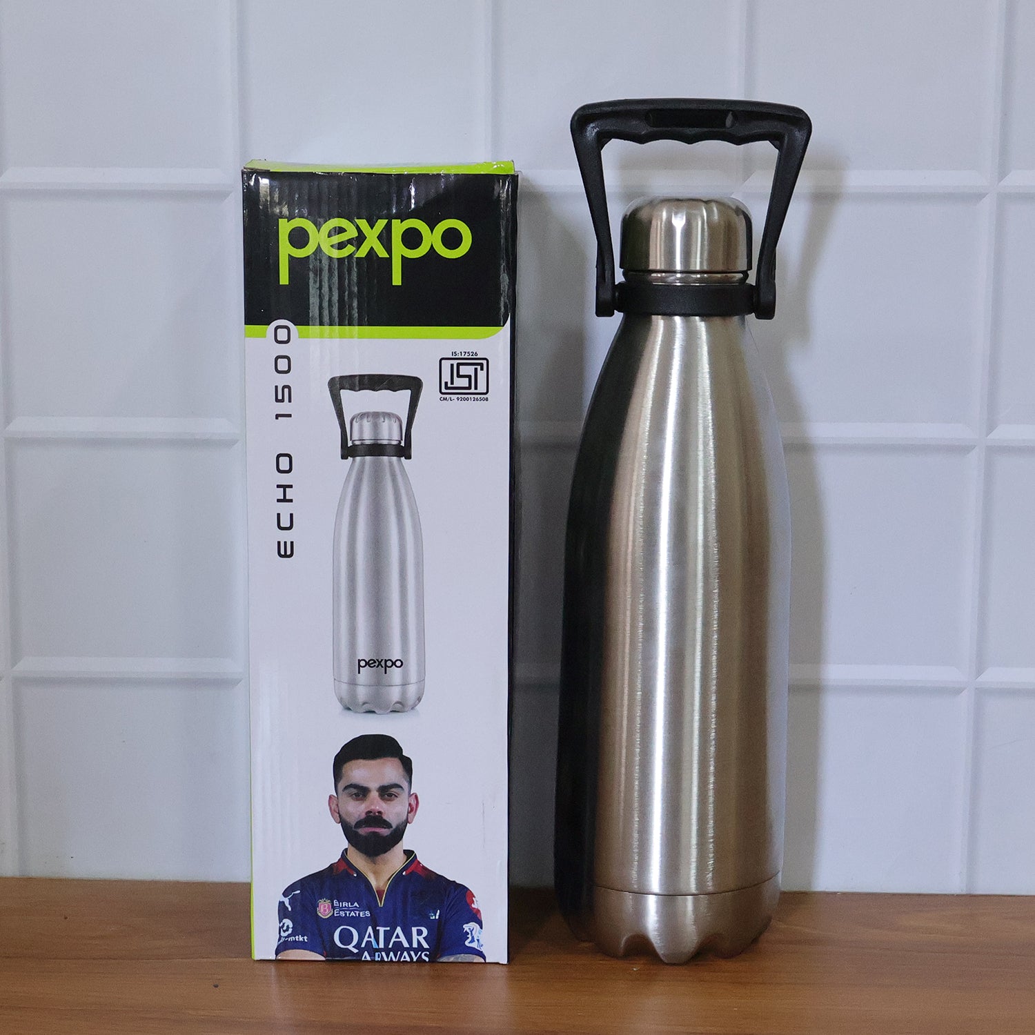 Pexpo Echo Vacuum Insulated Hot & Cold Stainless Steel Water Bottle 1500 ML - Image 7