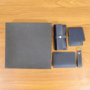 4 In 1 Premium PU Leather Wallet Gift Set for Men (4 Pc Set)