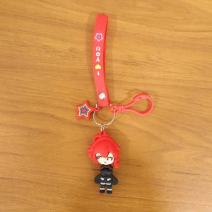 Cute Cartoon Girl Character Keychain with Strap and Decorative Charm (1 Pc)