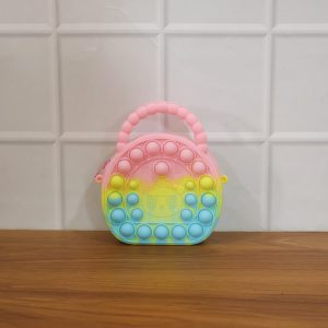 Rainbow Round Silicone Pop It Coin Purse (1 Pc)