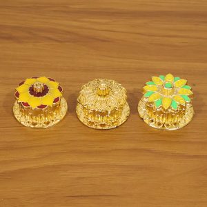 Decorative Golden Kankavati (1 Pc, Mix Design)