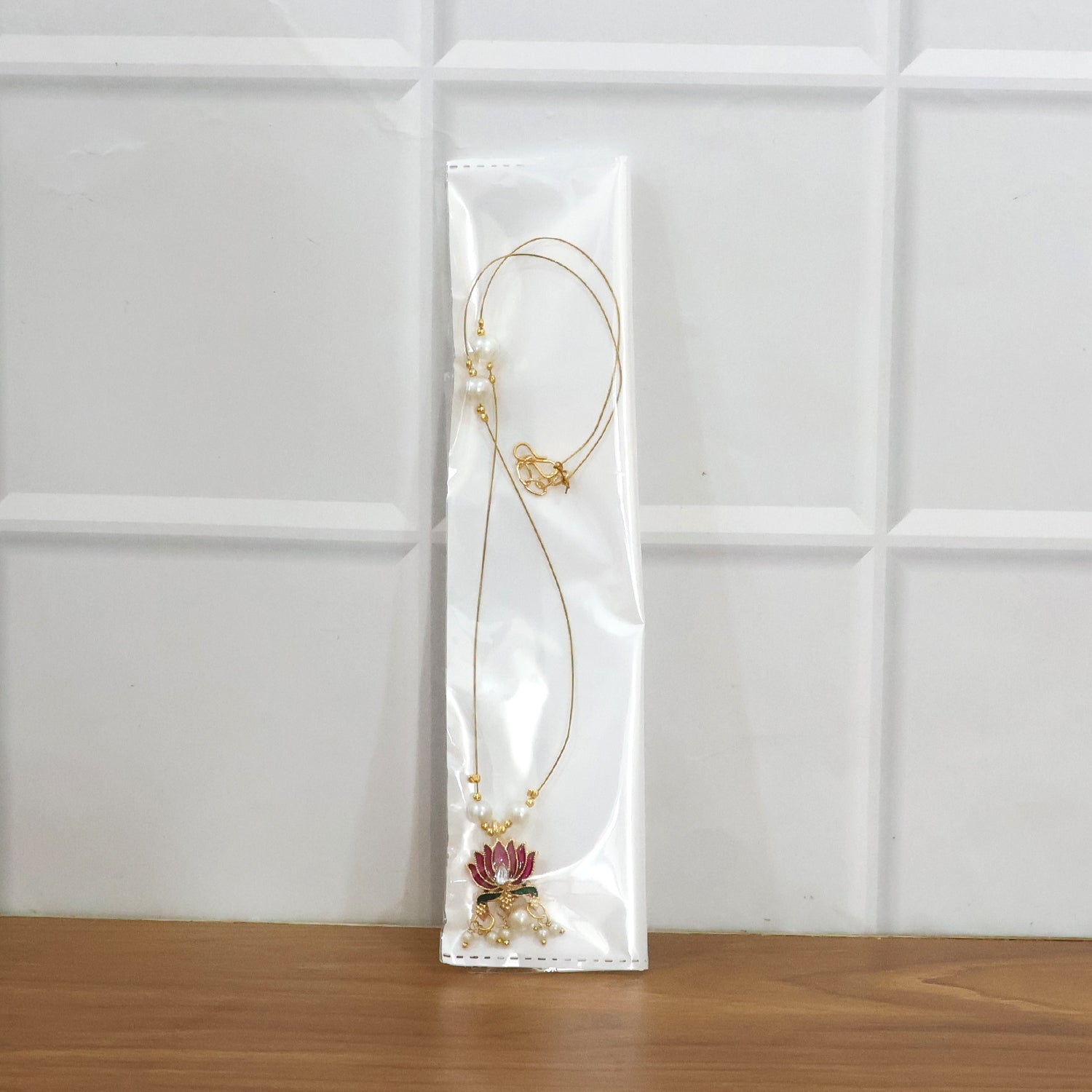 Traditional Lotus Motif Pendant Chain (1 Pc) - Image 7