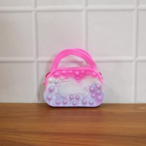 Silicone Pop It Coin Purse with Zipper and Handle (1 Pc)