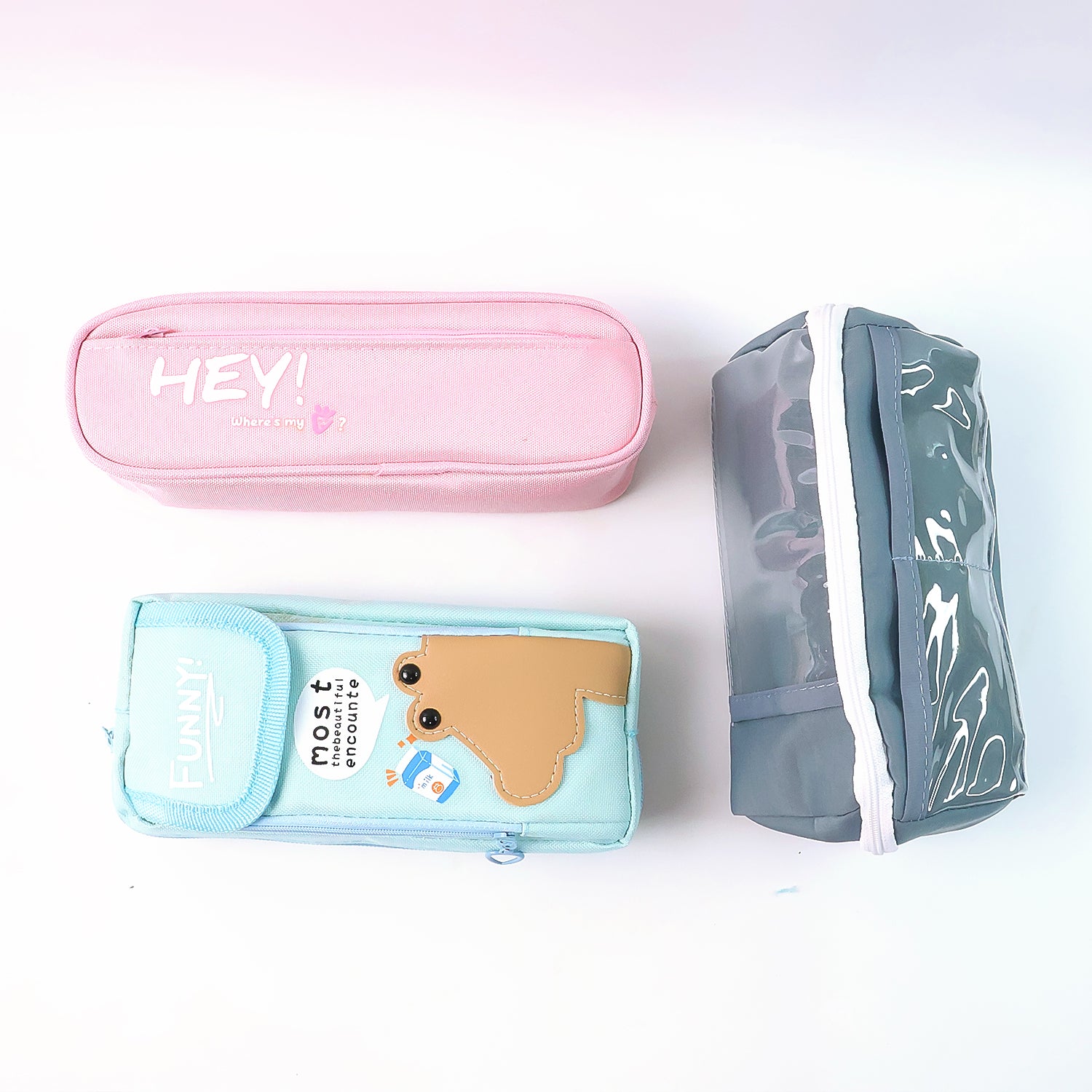 Printed Multipurpose Zipper Pencil Pouch - (1 Pc / Mix Design) - Image 4