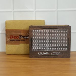 Wooden Big Piggy Bank Money Saving Box (1 Pc)