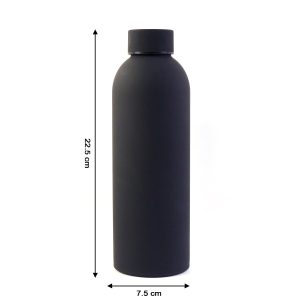 Stainless Steel Double Wall Vacuum-Insulated Drink Water (Black / 500 ML Approx)