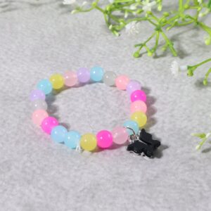 Premium Multicolor Pastel Bead Stretch Bracelet (1 Pc)