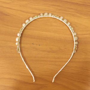Premium Pearl & Crystal Embellished Hair Band (1 Pc)