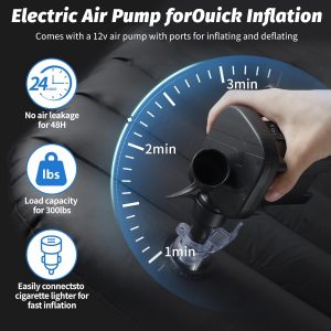 Inflatable Car Air Mattress Bed (132 × 96 cm, 1 Set)