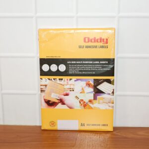 Oddy Self-Adhesive Labels – A4 Sheets, 24-Up per Sheet (100 Sheets, 2400 Labels)