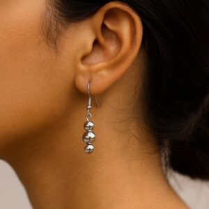 Oxidised Silver Traditional Beaded Necklace Set