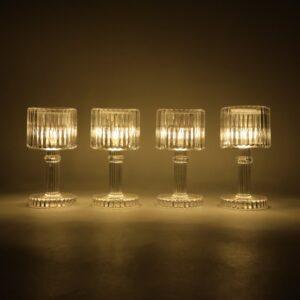 Set of 4 LED Crystal-Effect Table Lamps