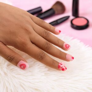 Premium Artificial False Nail Set with Mix Design fake nails - (Set)