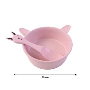 Premium Kids Feeding Bowl with Cute Spoon (1 Set, 240ML)