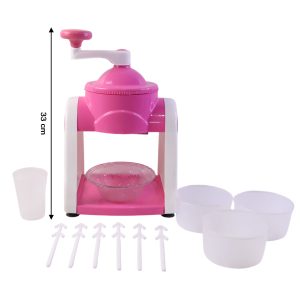 Manual Ice Crusher Machine (1 Set Pink Color)
