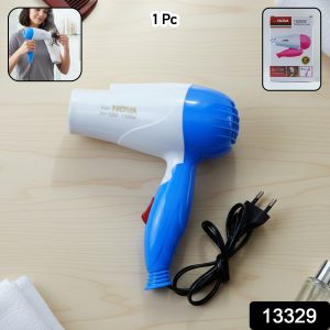 Foldable Hair Dryer with Dual Speed Setting (1 Pc, 1000W)