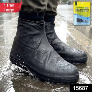 Waterproof Silicone Shoe Cover (1 Pair Large)
