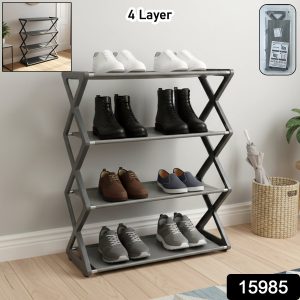 4 Layer Foldable Shoe Rack Organizer (1 Pc)