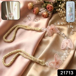 Luxury Floral Beaded Curtain Tieback (1 Pc)