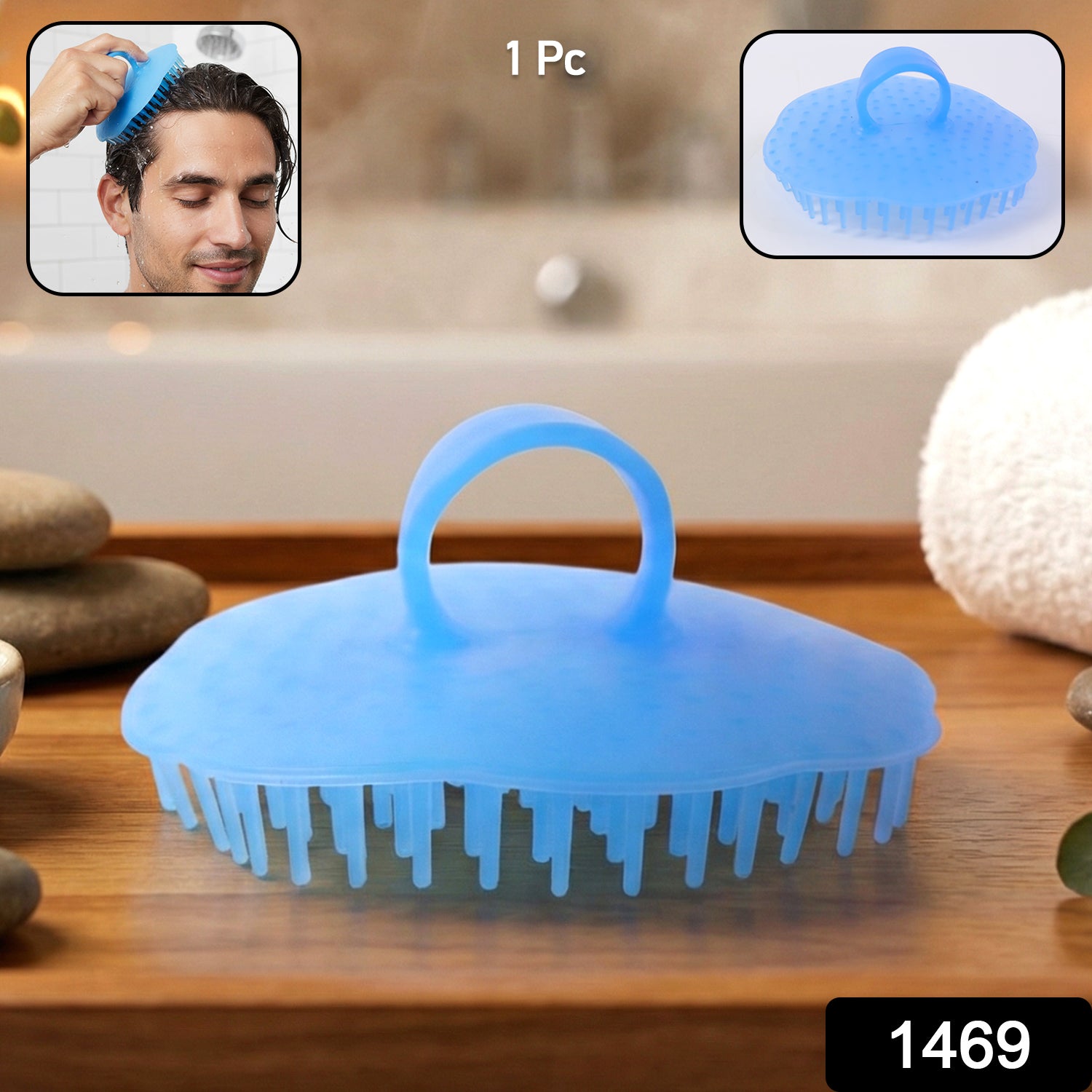 Silicone Scalp Massager Shampoo Brush (1 Pc) - Image 2