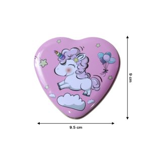 Heart Shaped Unicorn Printed Multipurpose Storage Box (1 Pc)